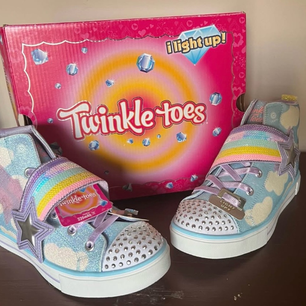 Twinkle Toes Light-Up Rainbow Star Sneakers